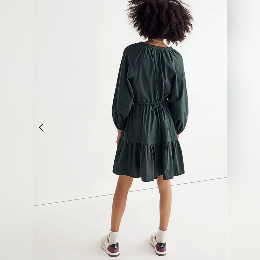 ❤️ MADEWELL CRINKLE POPLIN WRAP MINI DRESS, XXS - Picture 2 of 14
